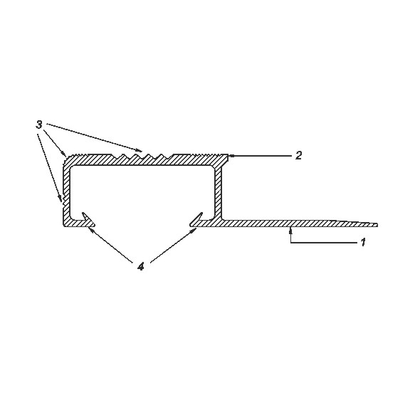 Profil treapta ceramica, 12x26 mm, 2,7 m, auriu satinat