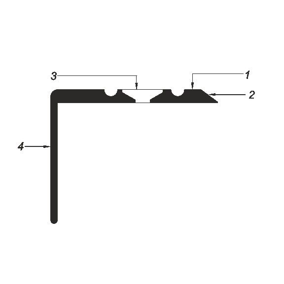 Profil treapta perforat, 20x25 mm, 2,7 m, bronz lucios