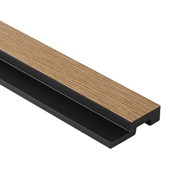 Profil inchidere dreapta panou decorativ cu riflaje medii din duropolimer, 39x12x2700 mm, stejar clasic