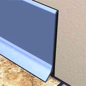 Plinta aluminiu, 80 mmx2 m, argintiu satinat