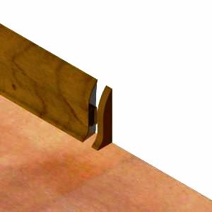 Plinta parchet 60 mmx2,5 m, PVC, nuc inchis