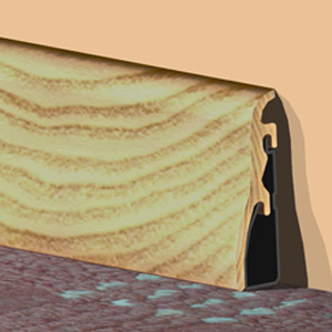 Plinta perimetrala PVC, 20x50mm, 2,5 m,stejar inchis