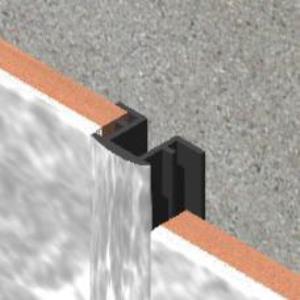 Profil dilatatie decorativ, 10 mm, adancime 6-8 mm, 2 m, PVC, gri granit