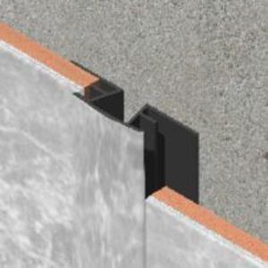 Profil dilatatie decorativ, 25 mm, adancime 6-8 mm, 2 m, PVC, gri granit