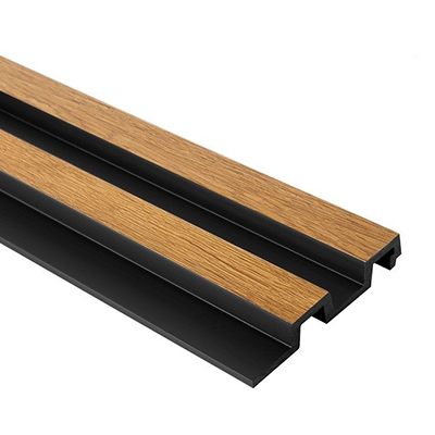 Panou decorativ cu riflaje late din duropolimer, 115x20x2700 mm, stejar natur