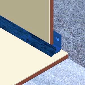 Coltar faianta, colt interior, 9 mm, PVC, 2.7 m, albastru marmorat