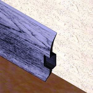 Plinta parchet 60 mmx2,5 m, PVC, stejar cenusa