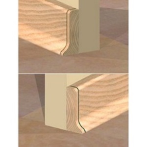 Piesa inchidere dreapta/stanga pentru PBC505.155  - set 2x2 bucati, fag inchis