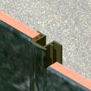 Profil dilatatie decorativ, 10 mm, adancime 6-8 mm, 2 m, PVC, piatra neagra