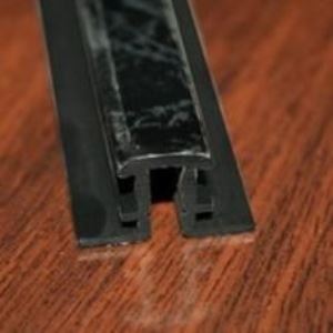 Profil dilatatie decorativ, 10 mm, adancime 6-8 mm, 2 m, PVC, piatra neagra
