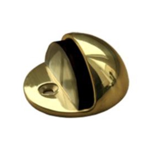 Opritor cu montare pe pardoseala, alama  lucioasa cu insertie neagra