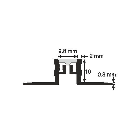 Profil dilatatie profesional 10 mm, gri inchis
