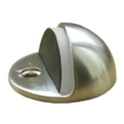 Opritor cu montare pe pardoseala, argintiu satinat cu insertie transparenta