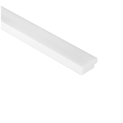 Profil inchidere stanga panou decorativ cu riflaje medii din duropolimer, 28x12x2700 mm, alb