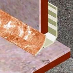 Coltar faianta, colt interior, 9 mm, PVC, 2.7 m, roz marmorat