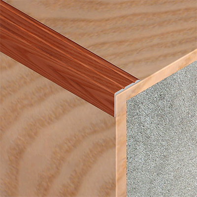 Profil treapta cu caneluri, 25x20 mm, 2,7 m,lemn inchis