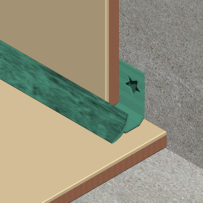 Coltar faianta, colt interior, 9 mm, PVC, 2.5 m, verde marmorat