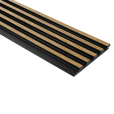 Panou decorativ cu riflaje inguste din duropolimer stejar natur, 2700 x 120 x 12 mm