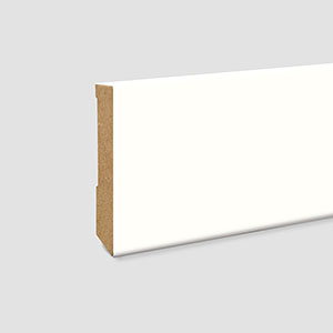 Plinta MDF Egger dreapta 80x14 mm, 2,4 m, alba