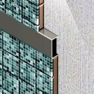Profil dilatatie decorativ, tip U, 25x10 mm, aluminiu, argintiu lucios