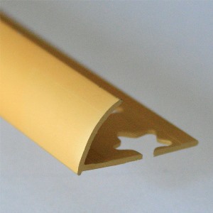 Coltar faianta, colt exterior, 10 mm, aluminiu, auriu satinat