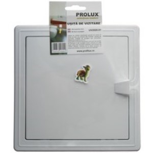 Usita de vizitare PVC, 20x20 cm, alba