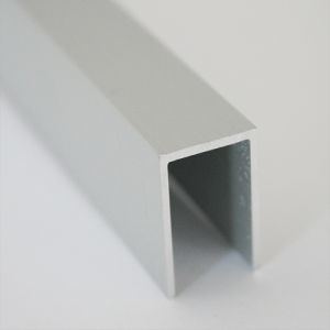 Profil U aluminiu,  12,5x2x1 mm, 3 m, aluminiu, argintiu satinat