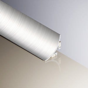 Etansator / plinta autoadeziv, 15 mm, aluminiu, 2,5 m, argintiu lucios