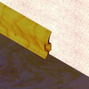 Plinta parchet 60 mmx2,5 m, PVC, stejar inchis