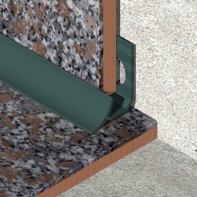 Coltar faianta, colt interior, 9 mm, PVC, 2.5 m, verde