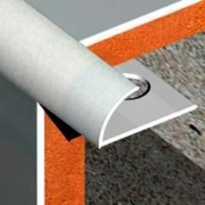 Coltar faianta economic, colt exterior, 10 mm, PVC, 2.7 m, argintiu satinat