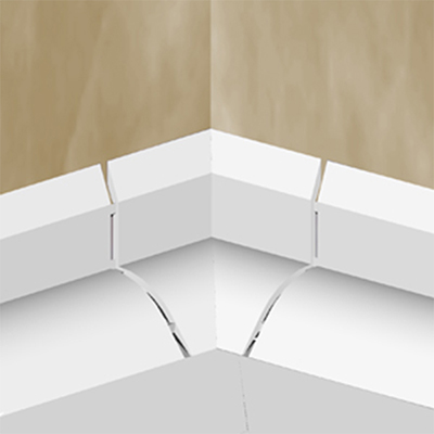 Set accesorii BSP180 (colt interior, capacele), alb