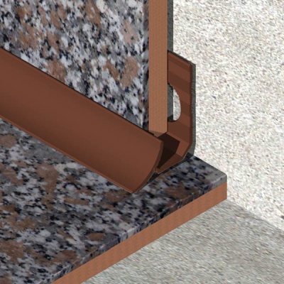 Coltar faianta, colt interior, 9 mm, PVC, 2.5 m, maro