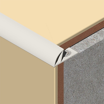 Coltar faianta, colt exterior, 10 mm, PVC, 2.5 m, argintiu satinat