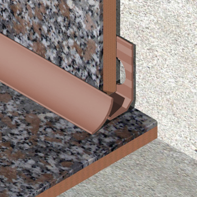 Coltar faianta, colt interior, 9 mm, PVC, 2.5 m, roz antic