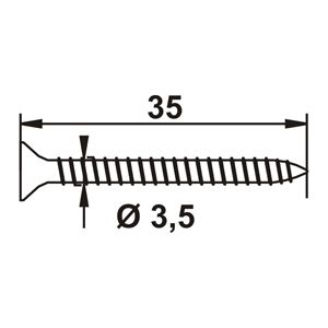 Set holsuruburi si dibluri 3,5x35 mm- 18 bucati, argintii