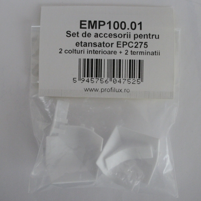 Set accesorii pentru etansator EPC275 (2 colturi interioare si 2 terminatii), alb