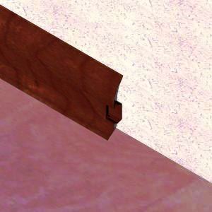 Plinta parchet 60 mmx2,5 m, PVC, palisandru