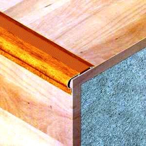 Profil treapta cu insertie PVC, 29x52,7 mm, 2,7 m, fag