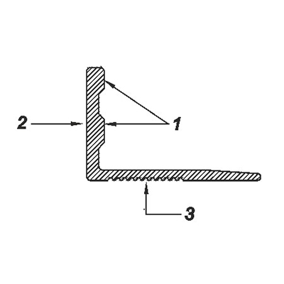 Bagheta dreapta din aluminiu vopsit in camp electrostatic, A=10mm.