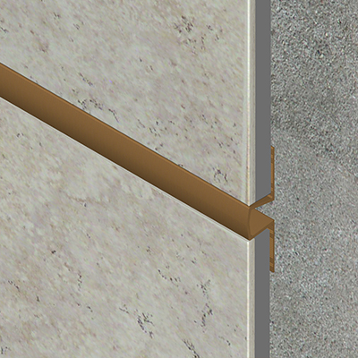 Profil dilatatie decorativ, Listello mini, 7x9 mm, 2,7 m, aluminiu,bronz lucios
