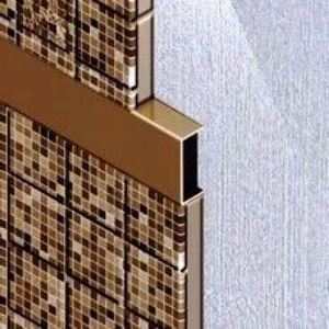 Profil dilatatie decorativ, tip U, 25x10 mm, aluminiu, bronz lucios