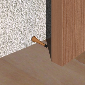 Opritor cu arc, din otel, cu montare pe usa/perete, alama antichizata cu insertie neagra