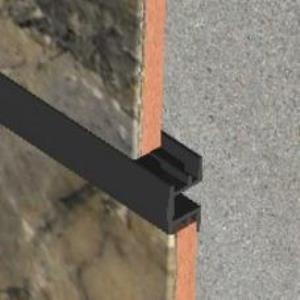 Profil dilatatie decorativ 10 mm, adancime 6-8 mm, 2 m, PVC, negru