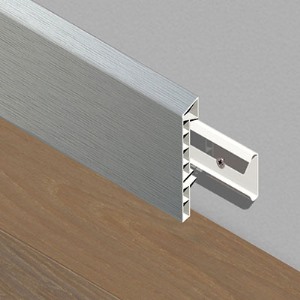 Plinta cu clipsuri, 83 mm, PVC rigid, 2,5 m,  gri
