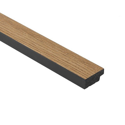 Profil inchidere stanga panou decorativ cu riflaje medii din duropolimer, 28x12x2700 mm, stejar clasic