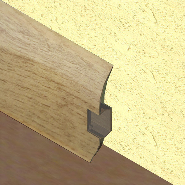 Plinta parchet 60 mmx2,5 m, PVC, stejar nou