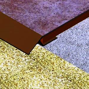 Prag trecere tip rampa, diferenta nivel 12 mm, 23 mmx2,7 m, bronz satinat