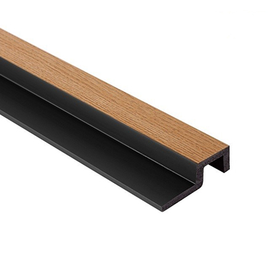 Profil inchidere dreapta panou decorativ cu riflaje late din duropolimer, 56x20x2700 mm, stejar clasic