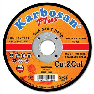 Disc debitare inox Cut-Cut cu granula ceramica, 115x1.0x22 mm